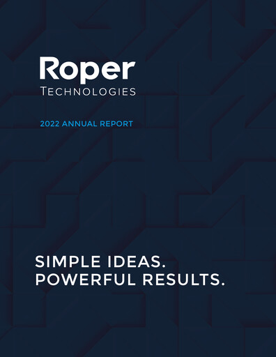 Thumbnail Roper Technologies Annual Report 2022
