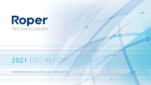 Thumbnail Roper Technologies ESG Report 2021