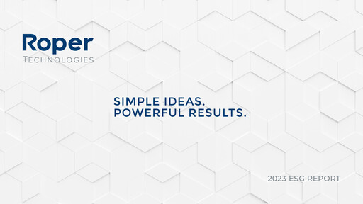 Thumbnail Roper Technologies ESG Report 2023