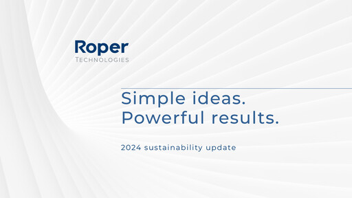 Thumbnail Roper Technologies Sustainability Report 2024