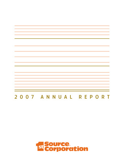 Thumbnail 1st Source
 Annual Report 2007