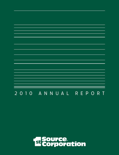 Thumbnail 1st Source
 Annual Report 2010