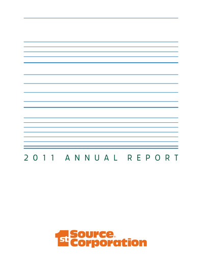 Thumbnail 1st Source
 Annual Report 2011