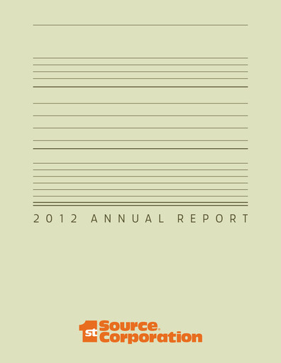 Thumbnail 1st Source
 Annual Report 2012