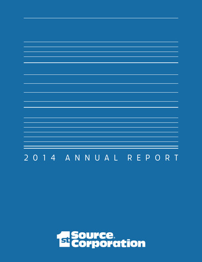 Thumbnail 1st Source
 Annual Report 2014
