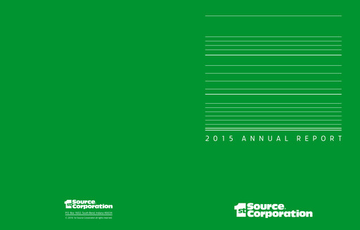 Thumbnail 1st Source
 Annual Report 2015