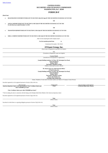 Miniature VNET Group Rapport annuel 2019