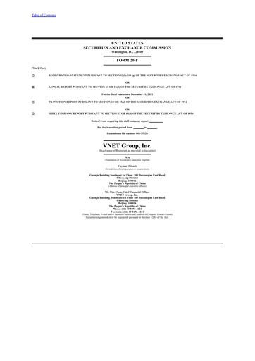 Miniature VNET Group Rapport annuel 2021