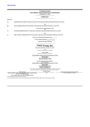 Miniature VNET Group Rapport annuel 2024