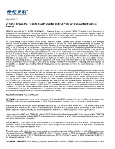 Thumbnail VNET Group Quarterly Report 2016-q4