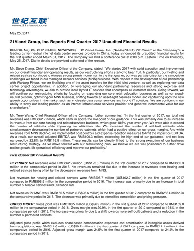 Thumbnail VNET Group Quarterly Report 2017-q1