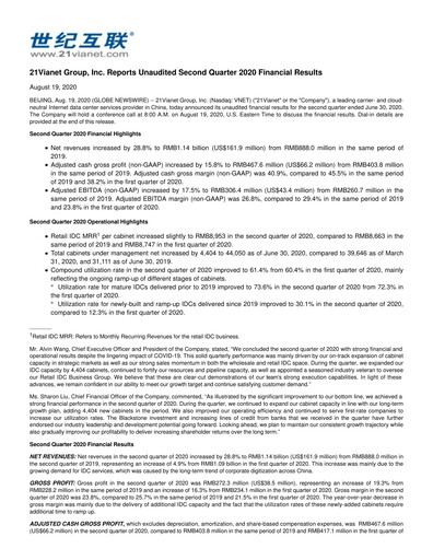 Thumbnail VNET Group Quarterly Report 2020-q2