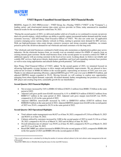 Thumbnail VNET Group Quarterly Report 2023-q2
