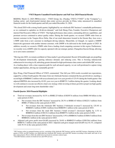 Thumbnail VNET Group Quarterly Report 2024-q4