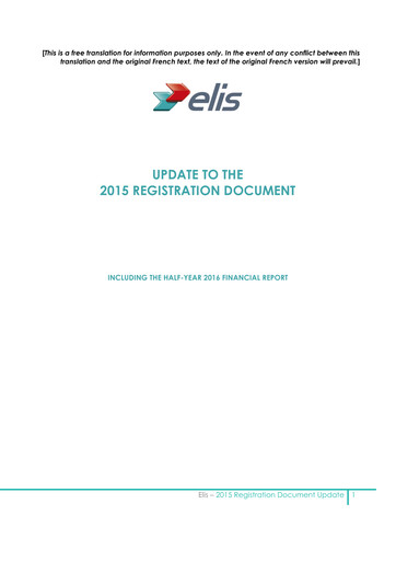 Vorschaubild Elis Universelles Registrierungsdokument 2015