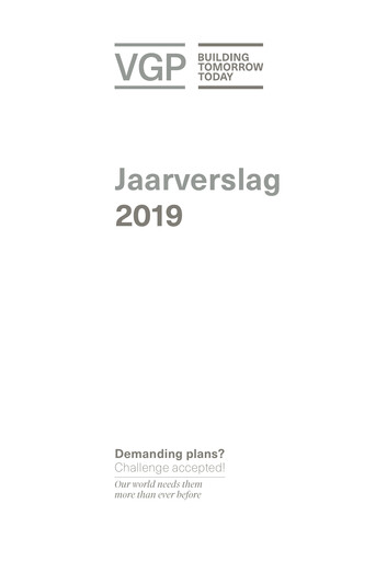 Thumbnail VGP NV Annual Report 2019