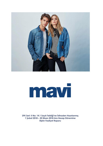 Vorschaubild Mavi Giyim Sanayi ve Ticaret Quartalsbericht 2018-q1