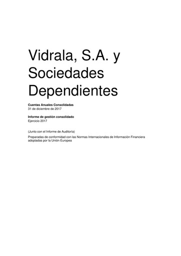 Thumbnail Vidrala Financial Report 2017