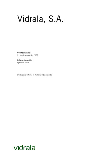 Miniature Vidrala Rapport financier 2022