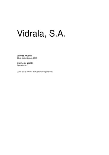 Thumbnail Vidrala Financial Statement 2017