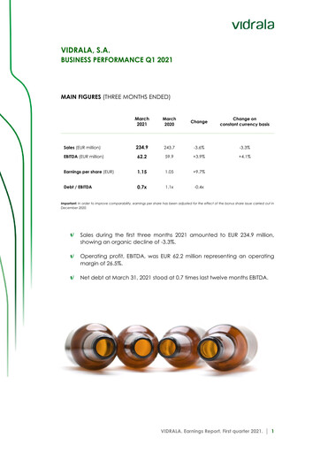 Miniature Vidrala Rapport trimestriel 2021-q1