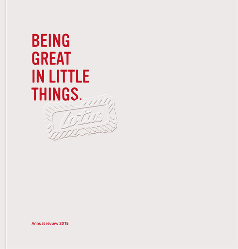 Thumbnail Lotus Bakeries Annual Report 2015