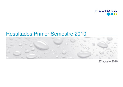 Thumbnail Fluidra Half-year Report 2010-h1