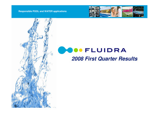 Thumbnail Fluidra Quarterly Report 2008-q1