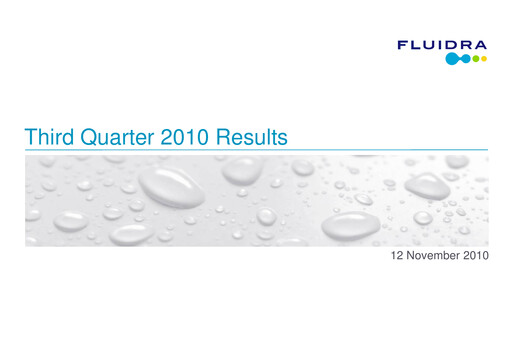 Thumbnail Fluidra Quarterly Report 2010-q3