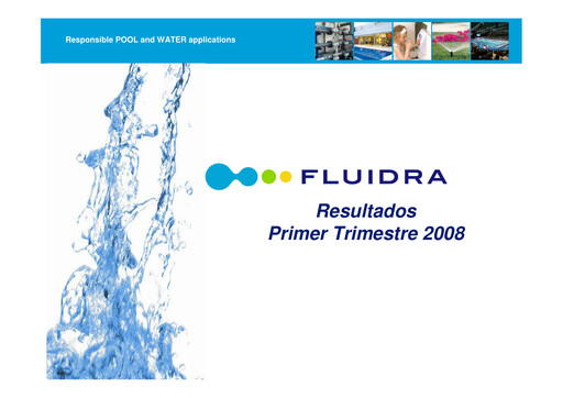 Thumbnail Fluidra Quarterly Report 2008-q1