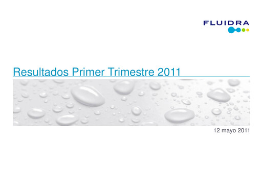 Thumbnail Fluidra Quarterly Report 2011-q1