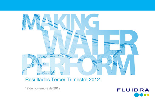 Thumbnail Fluidra Quarterly Report 2012-q3