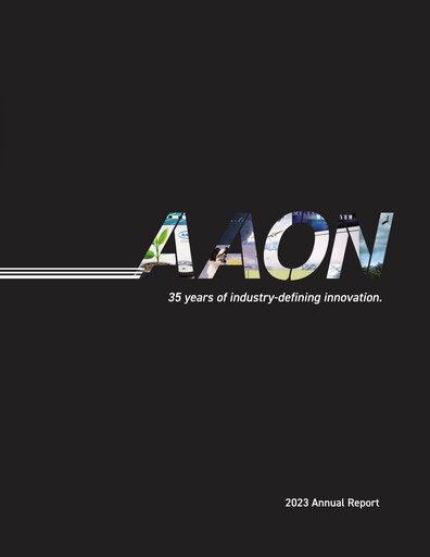 Thumbnail Aaon Annual Report 2023