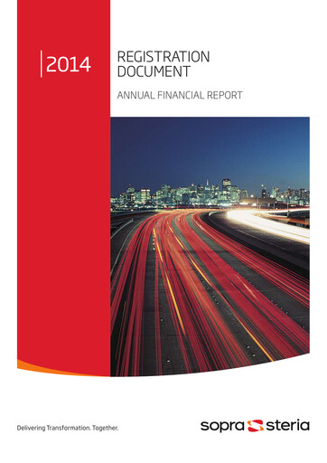 Thumbnail Sopra Steria Group Universal Registration Document 2014