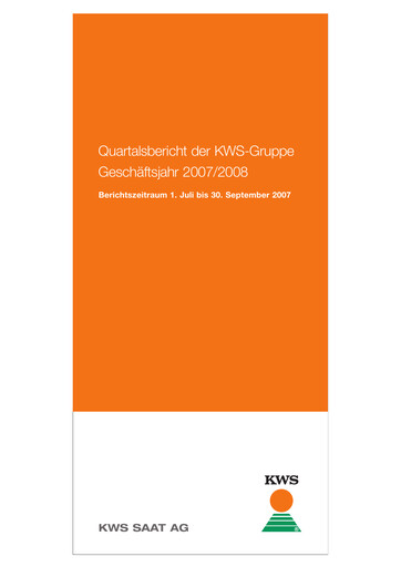Thumbnail KWS Quarterly Report 2007-q1