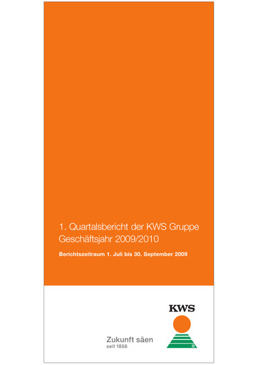 Thumbnail KWS Quarterly Report 2009-q1