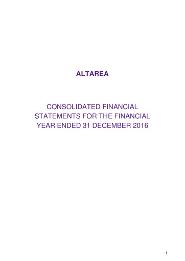 Thumbnail Altarea Financial Statement 2016