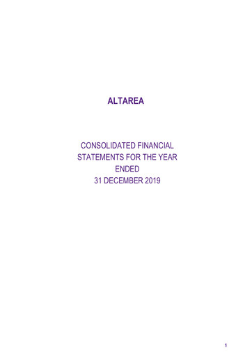 Thumbnail Altarea Financial Statement 2019