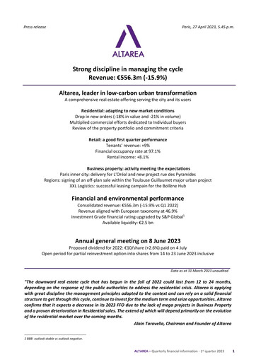Thumbnail Altarea Quarterly Report 2023-q1