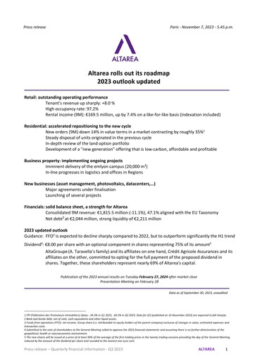 Thumbnail Altarea Quarterly Report 2023-q3