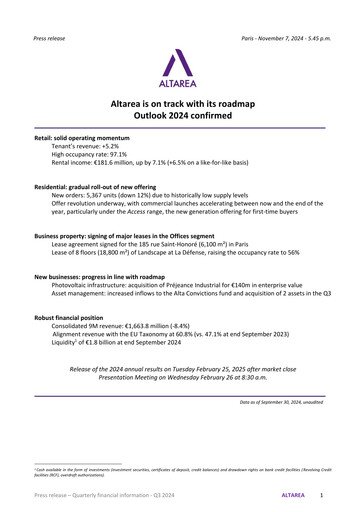 Thumbnail Altarea Quarterly Report 2024-q3