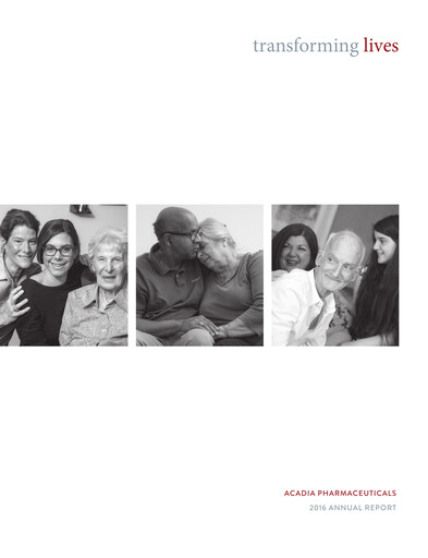 Thumbnail ACADIA Pharmaceuticals Annual Report 2016