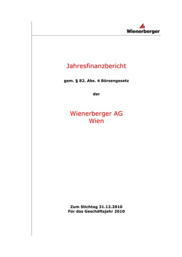 Thumbnail Wienerberger Financial Statement 2010