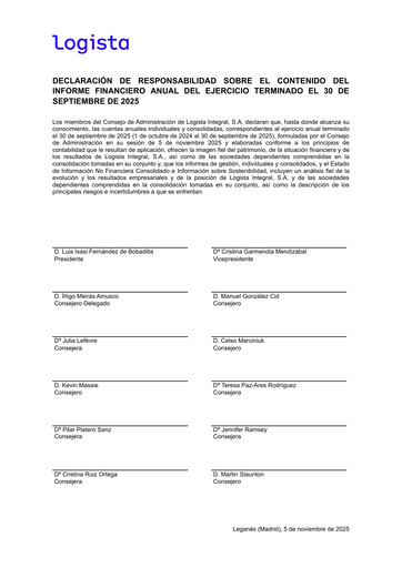 Vorschaubild Logista (Compañía de Distribución Integral Logista) Finanzbericht 2025