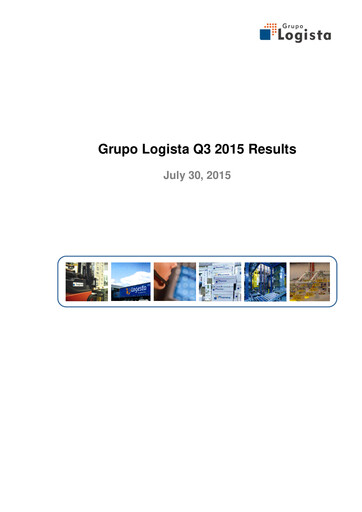 Miniature Logista (Compañía de Distribución Integral Logista) Rapport trimestriel 2015-q3