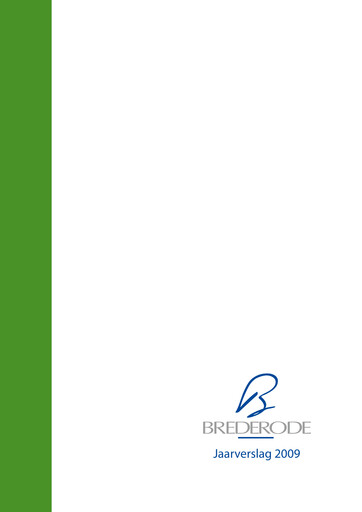 Thumbnail Brederode Annual Report 2009