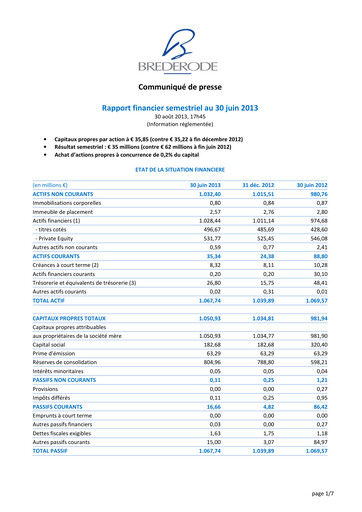Thumbnail Brederode Half-year Report 2013-h1