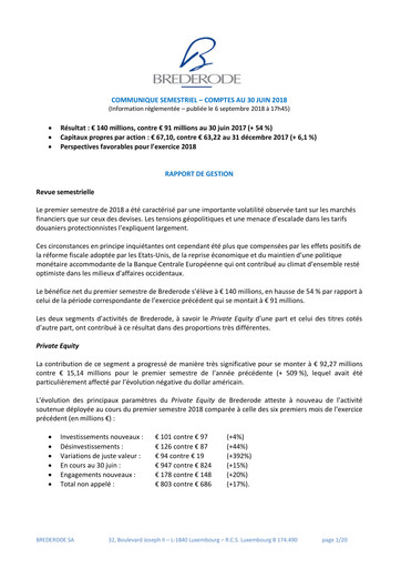 Thumbnail Brederode Half-year Report 2018-h1