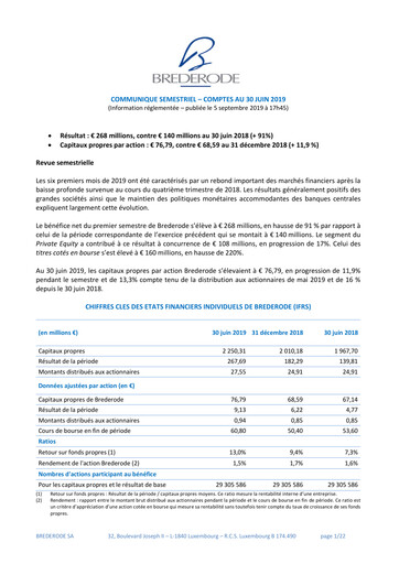 Thumbnail Brederode Half-year Report 2019-h1