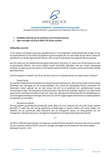 Thumbnail Brederode Half-year Report 2020-h1